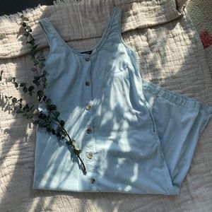 Joe Fresh Sleeveless Button Front Maxi Dress Blue Size S